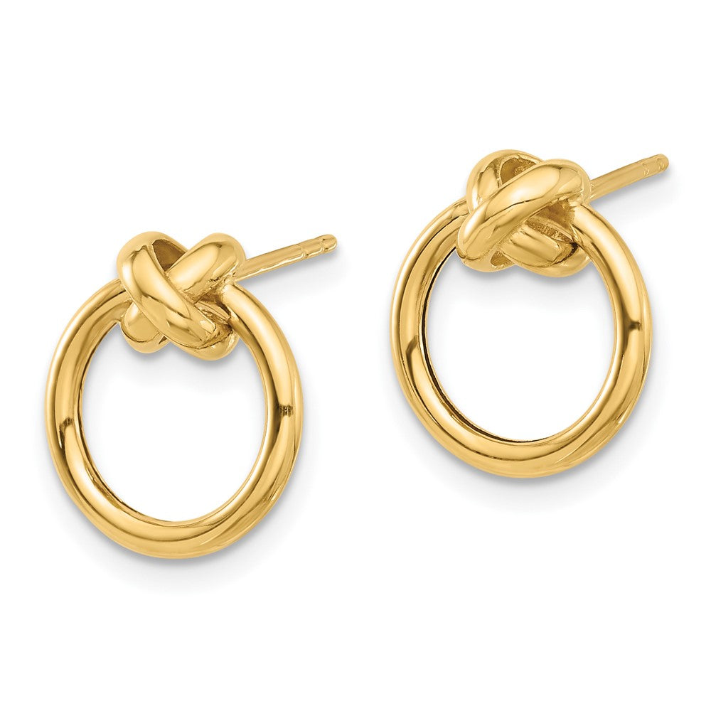 10K Yellow Gold 10K Polished Circle Post Earrings