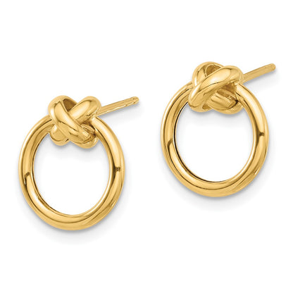 10K Yellow Gold 10K Polished Circle Post Earrings