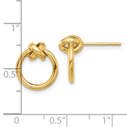 10K Yellow Gold 10K Polished Circle Post Earrings