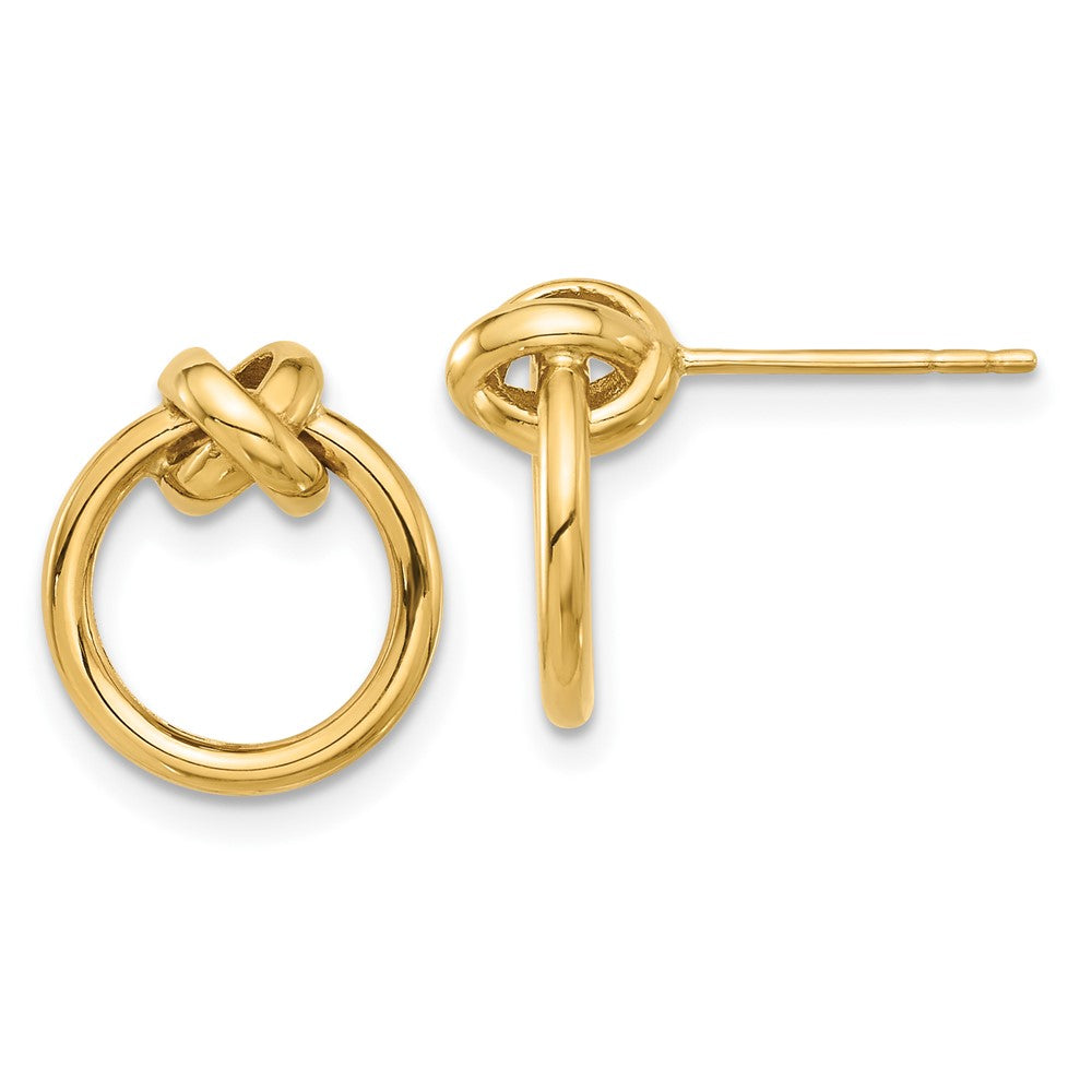 10K Yellow Gold 10K Polished Circle Post Earrings