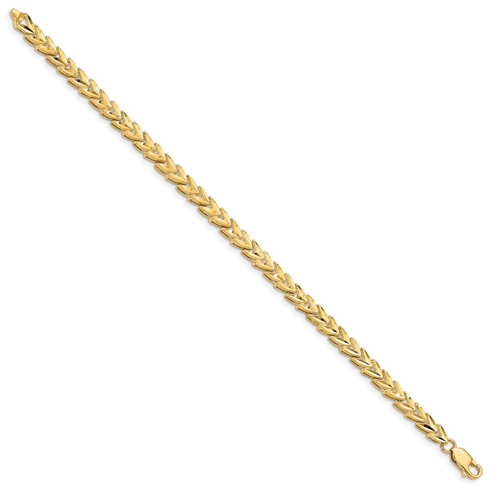10K Yellow Gold Diamond Cut Bracelet