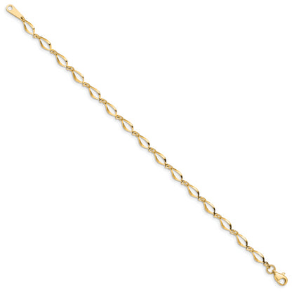 10K Yellow Gold Polished Fancy Link Bracelet