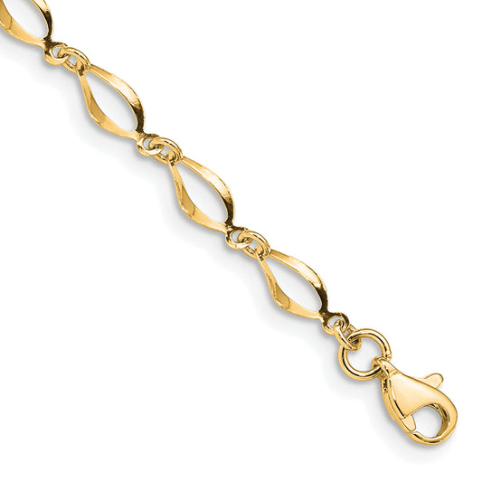 10K Yellow Gold Polished Fancy Link Bracelet