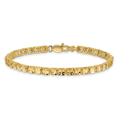 10K Yellow Gold 10K Diamond-Cut Bracelet