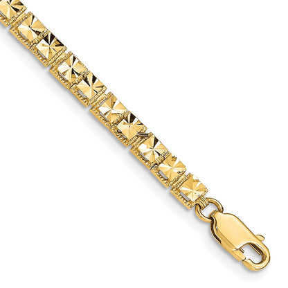 10K Yellow Gold 10K Diamond-Cut Bracelet