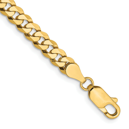 7 Inch 10K 4.75mm Flat Beveled Curb Chain