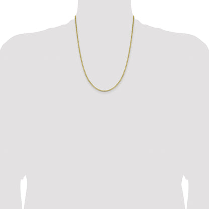 10K Yellow Gold 2.4mm Flat Anchor Chain