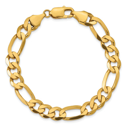 10K Yellow Gold 10K 8.75mm Flat Figaro Chain