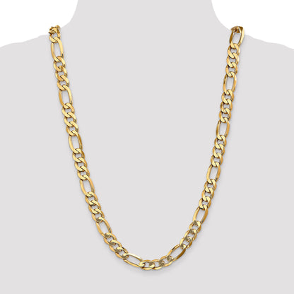 10K Yellow Gold 10K 10mm Flat Figaro Chain