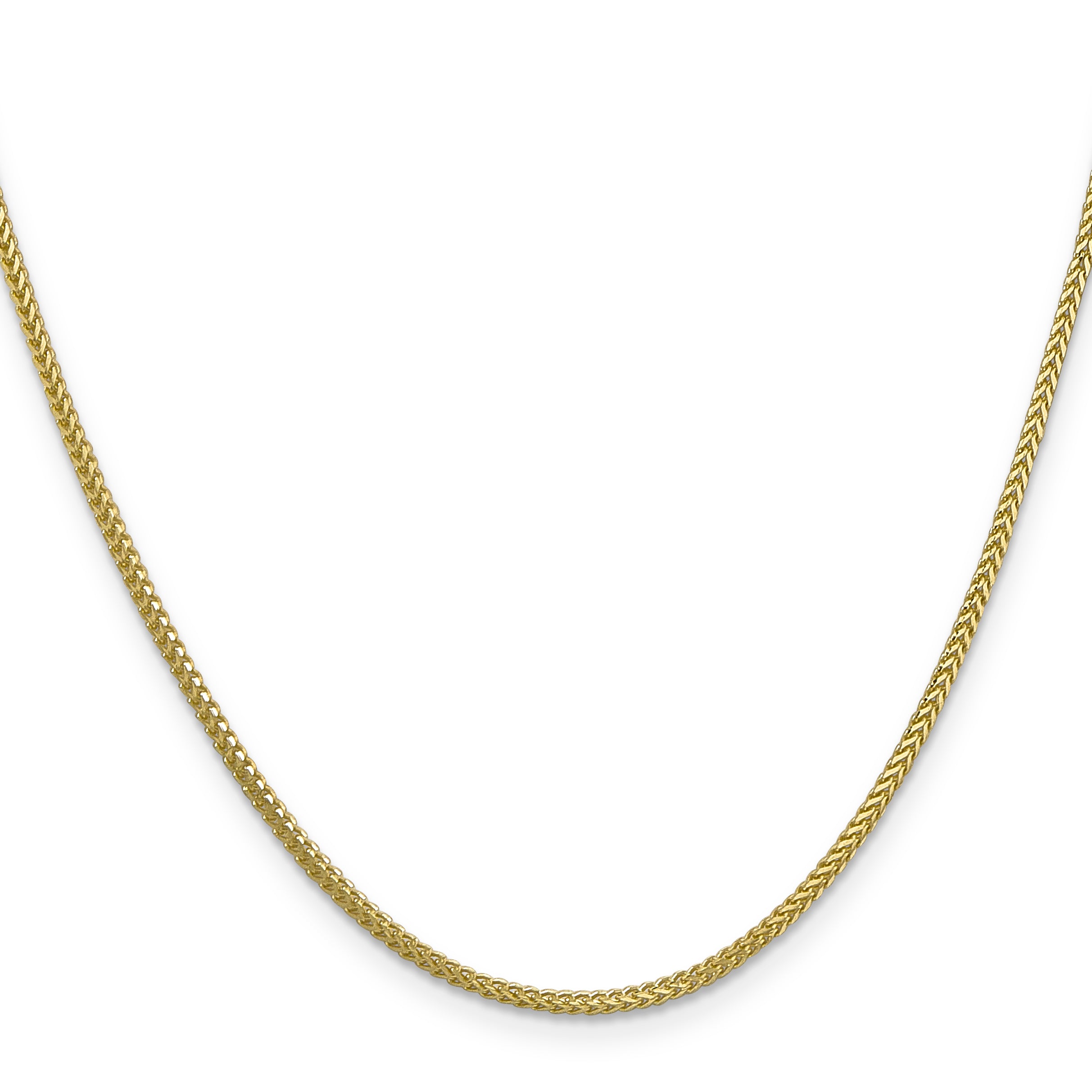 24 Inch 10K 1.3mm Franco Chain Necklace