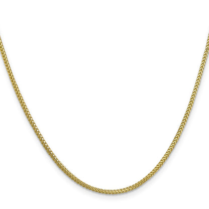 10K Yellow Gold 1.3mm Franco Chain Necklace