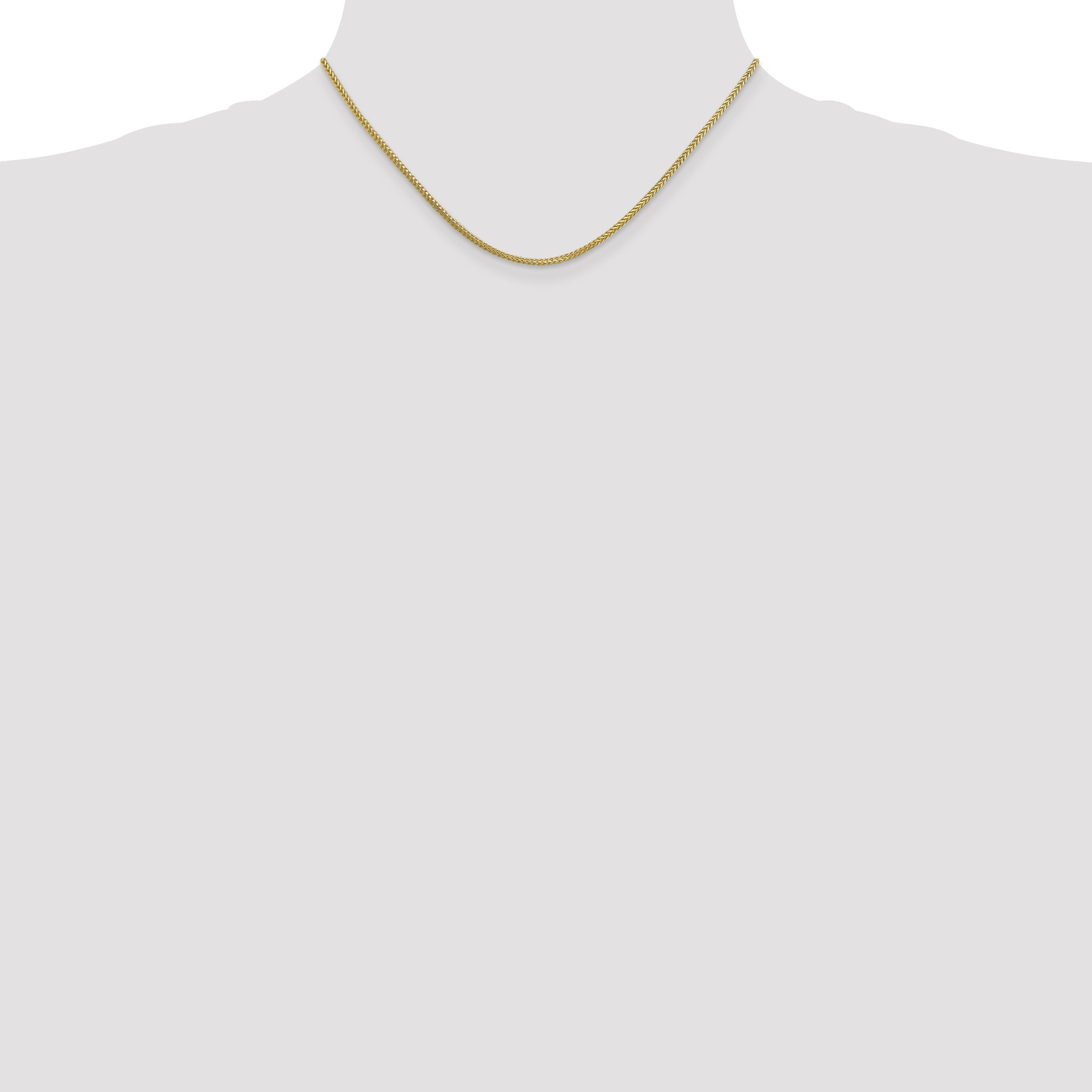 16 Inch 10K 1.3mm Franco Chain Necklace