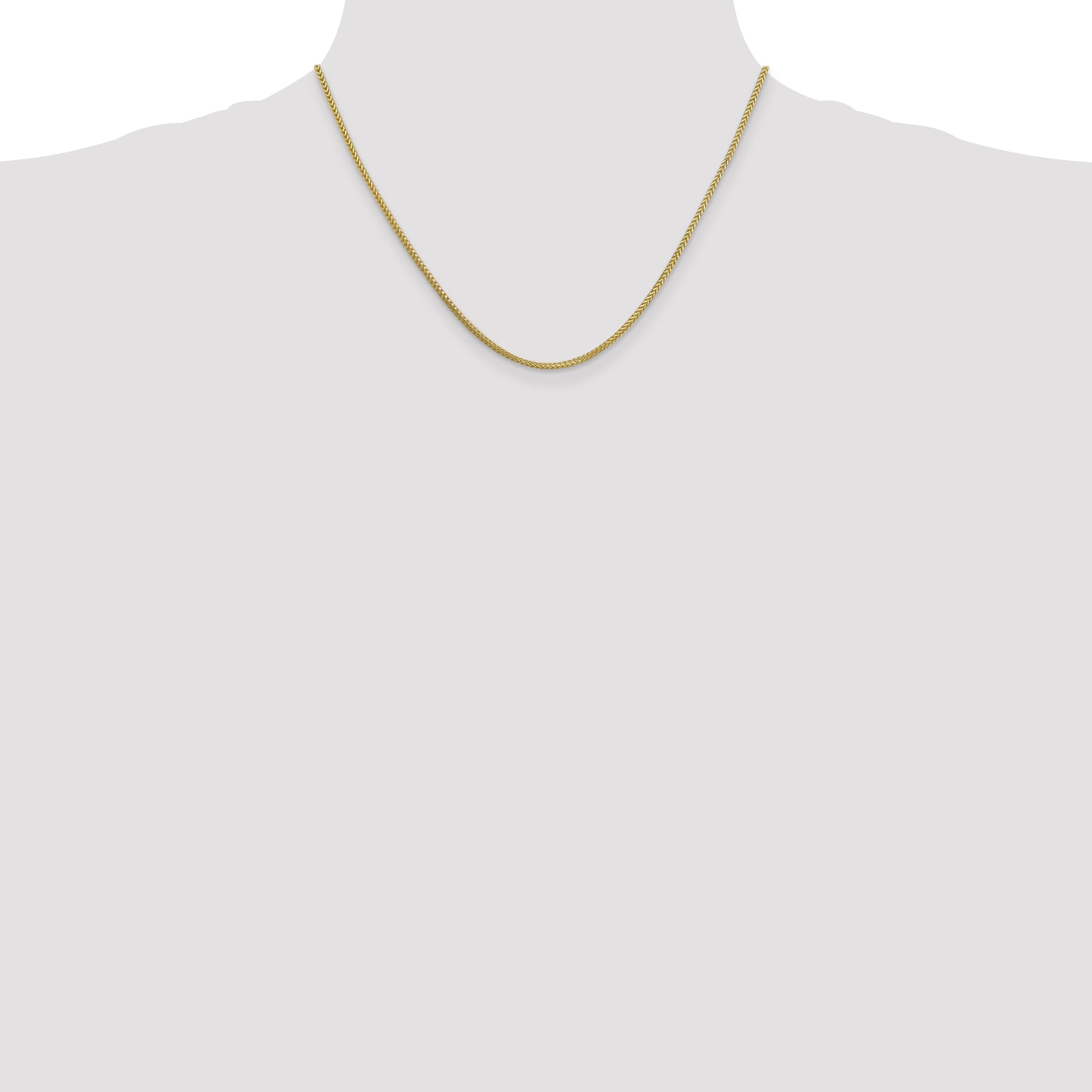 18 Inch 10K 1.3mm Franco Chain Necklace