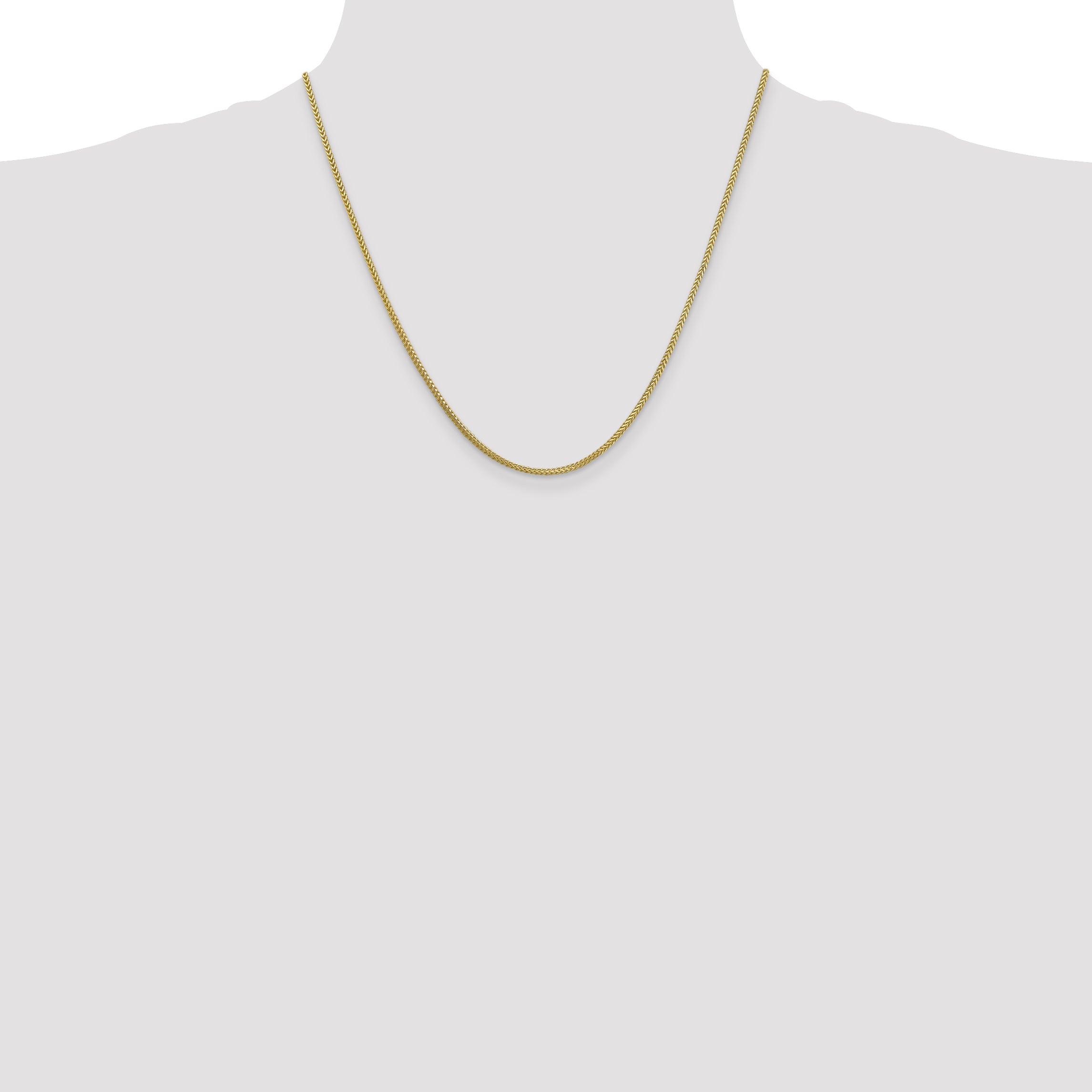 20 Inch 10K 1.3mm Franco Chain Necklace