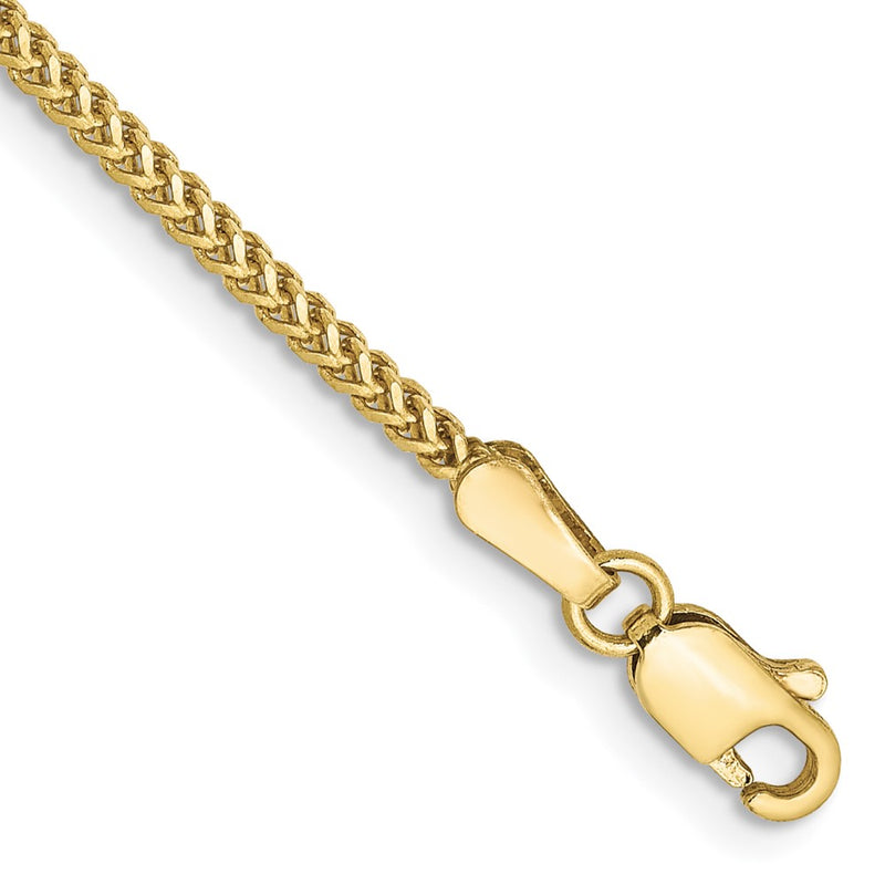 10K Yellow Gold 1.3mm Franco Chain Bracelet