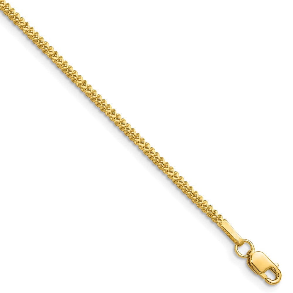 10K Yellow Gold 1.3mm Franco Chain Necklace