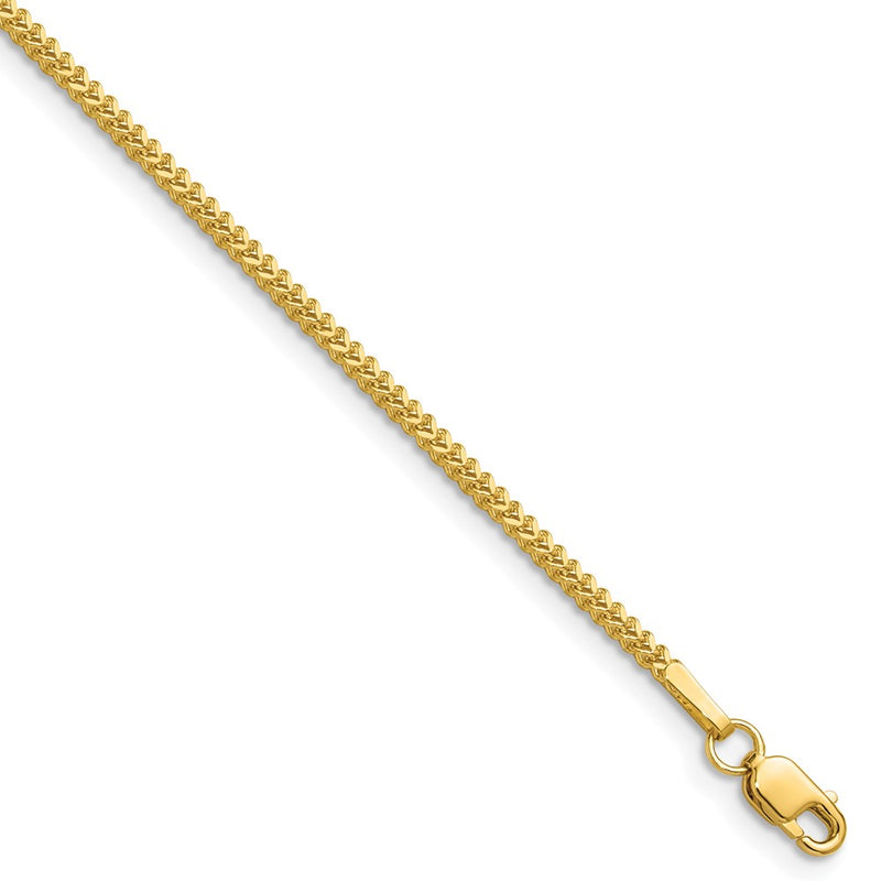 10K Yellow Gold 1.3mm Franco Chain Necklace