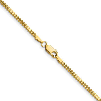 16 Inch 10K 1.5mm Franco Chain Necklace