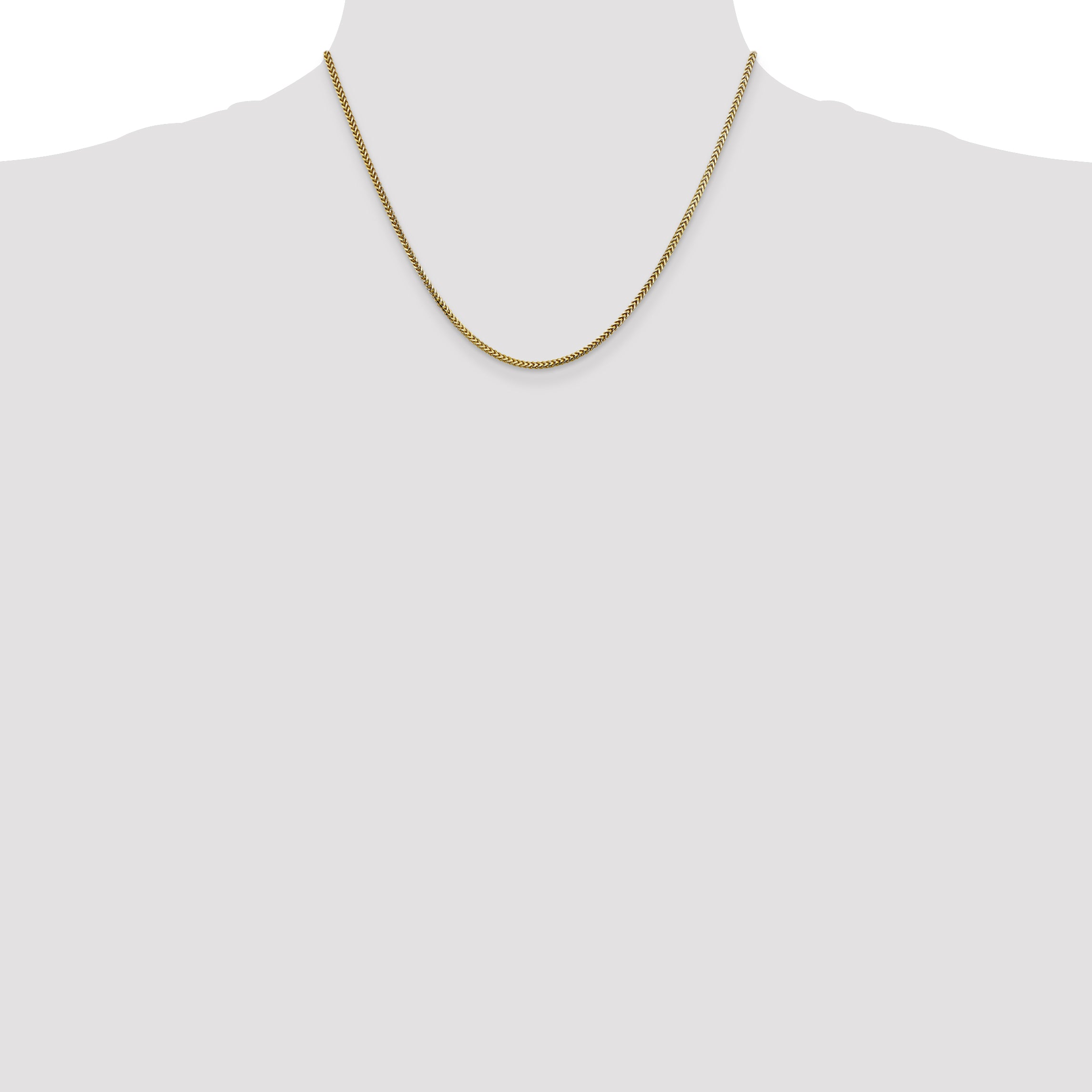 18 Inch 10K 1.5mm Franco Chain Necklace