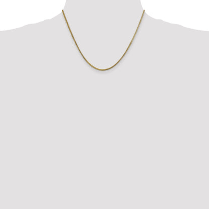 18 Inch 10K 1.5mm Franco Chain Necklace