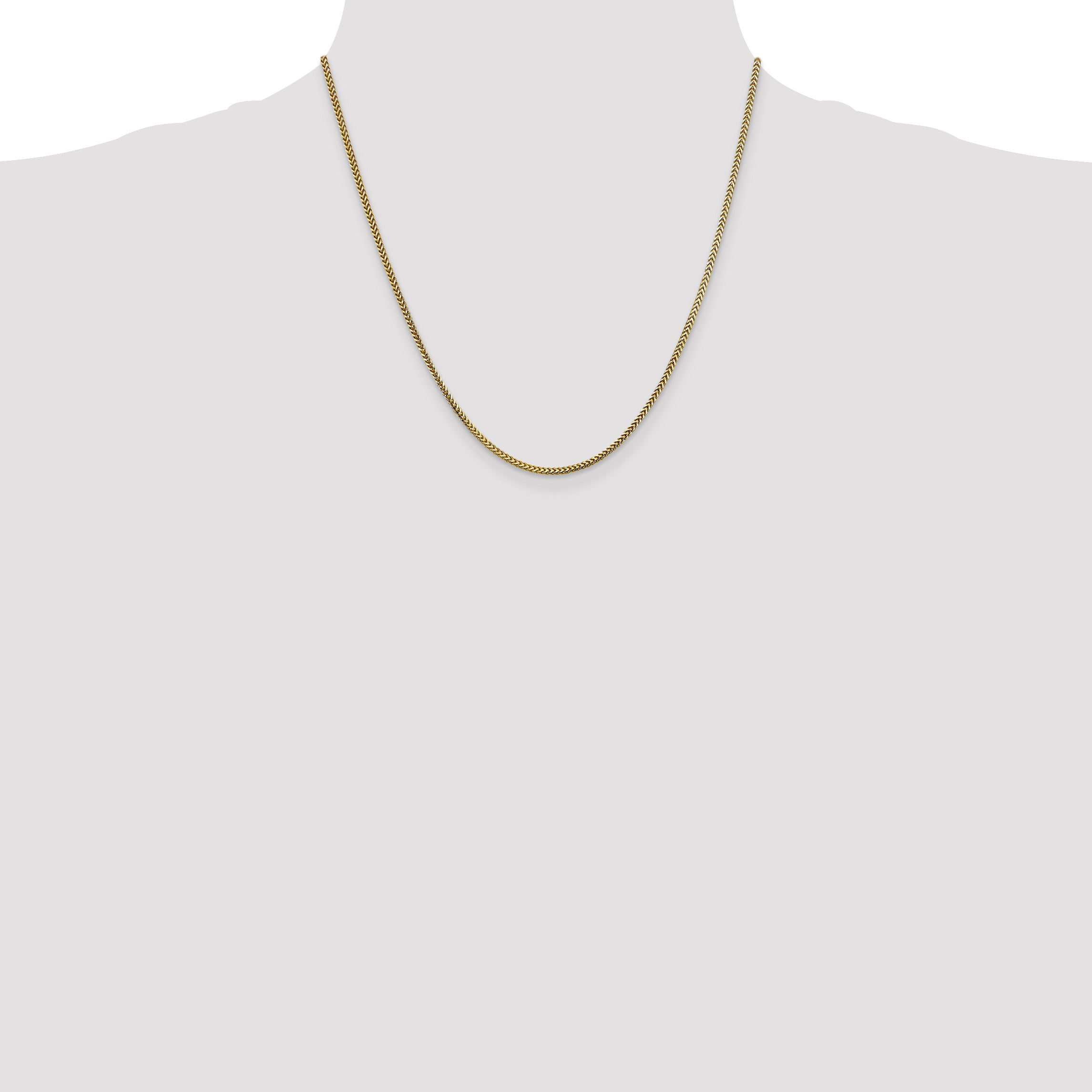 20 Inch 10K 1.5mm Franco Chain Necklace