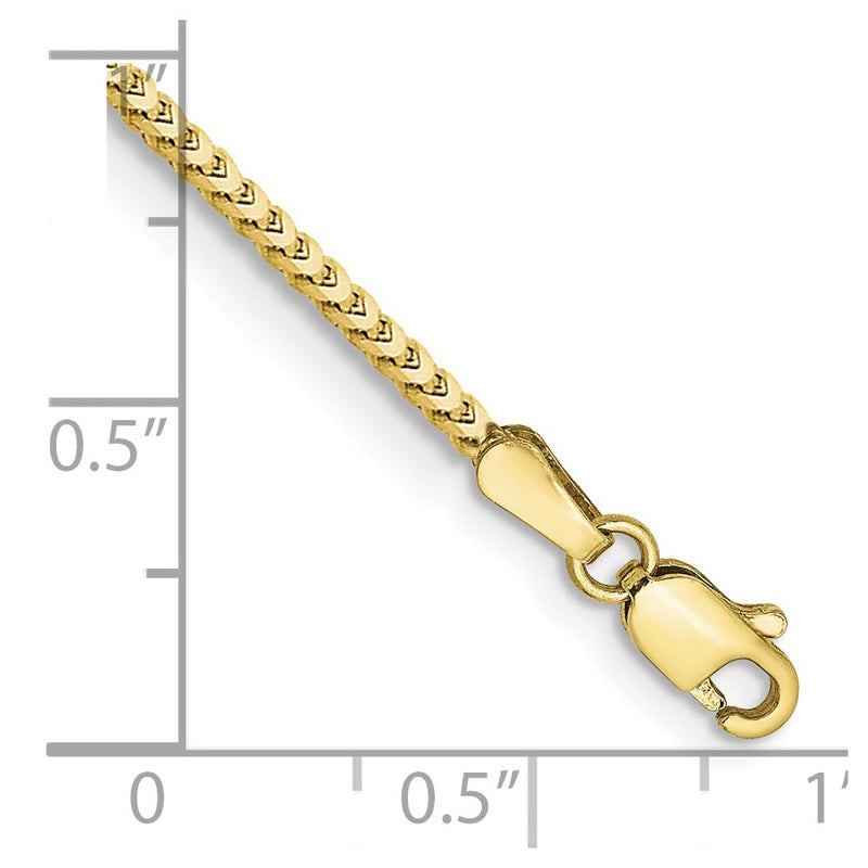 10K Yellow Gold 1.5mm Franco Chain Bracelet