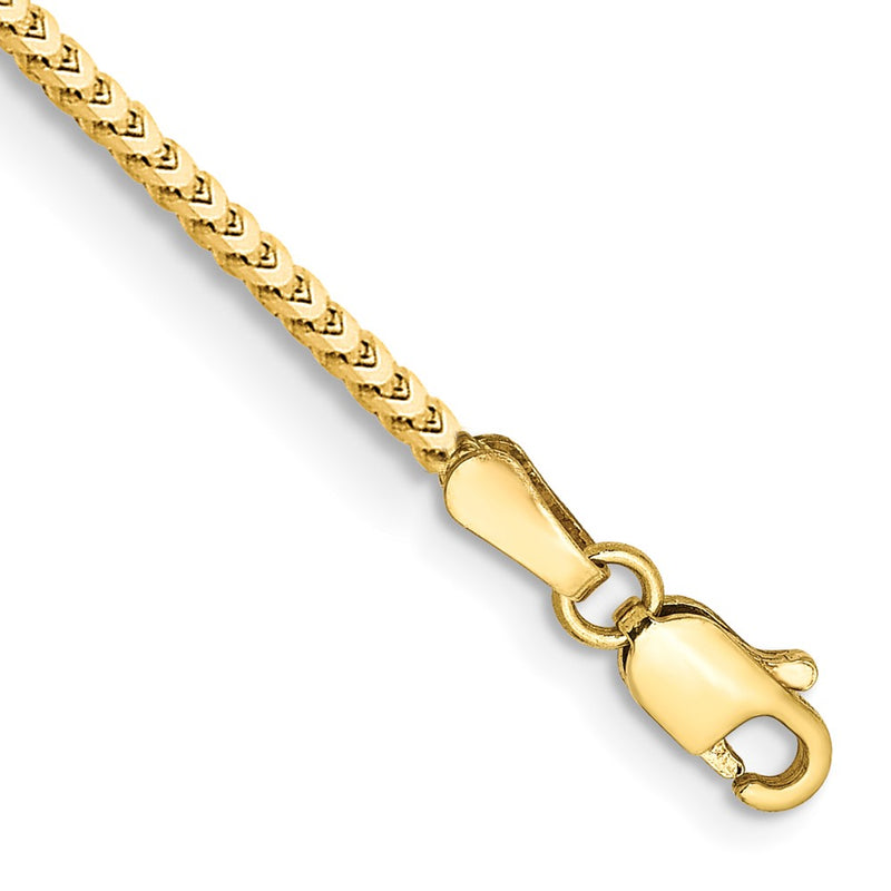 10K Yellow Gold 1.5mm Franco Chain Bracelet