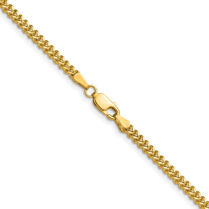 18 Inch 10K 2mm Franco Chain Necklace