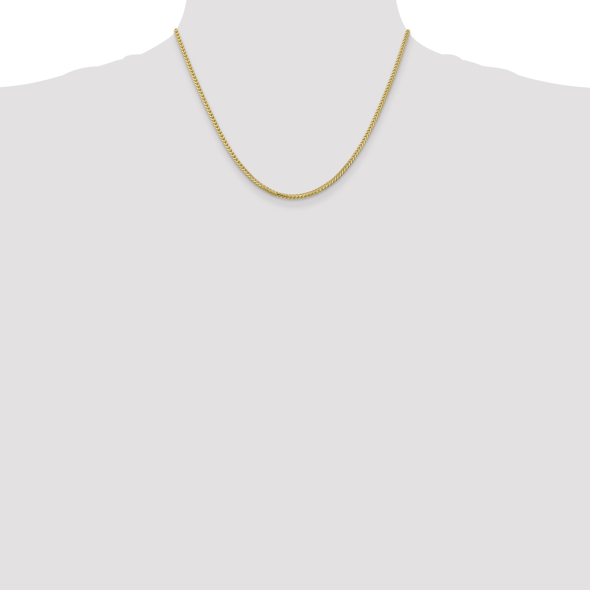 18 Inch 10K 2mm Franco Chain Necklace