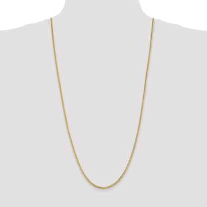 30 Inch 10K 2mm Franco Chain Necklace
