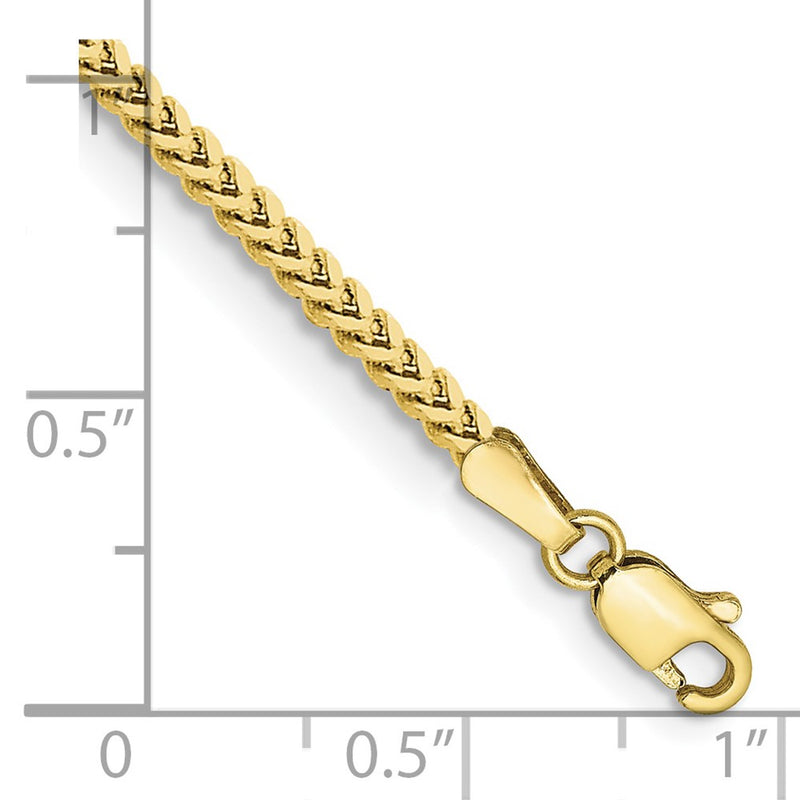 10K Yellow Gold 2mm Franco Chain Bracelet