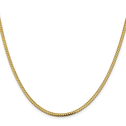 10K Yellow Gold 2.3mm Franco Chain Necklace