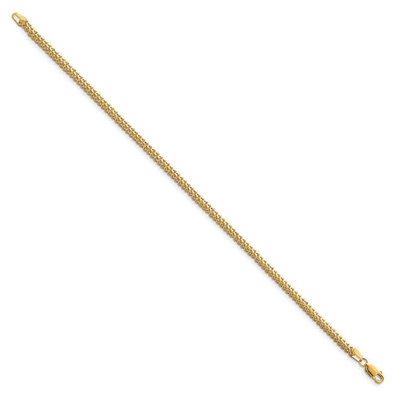 8 Inch 10K Yellow Gold 2.3mm Franco Chain Bracelet