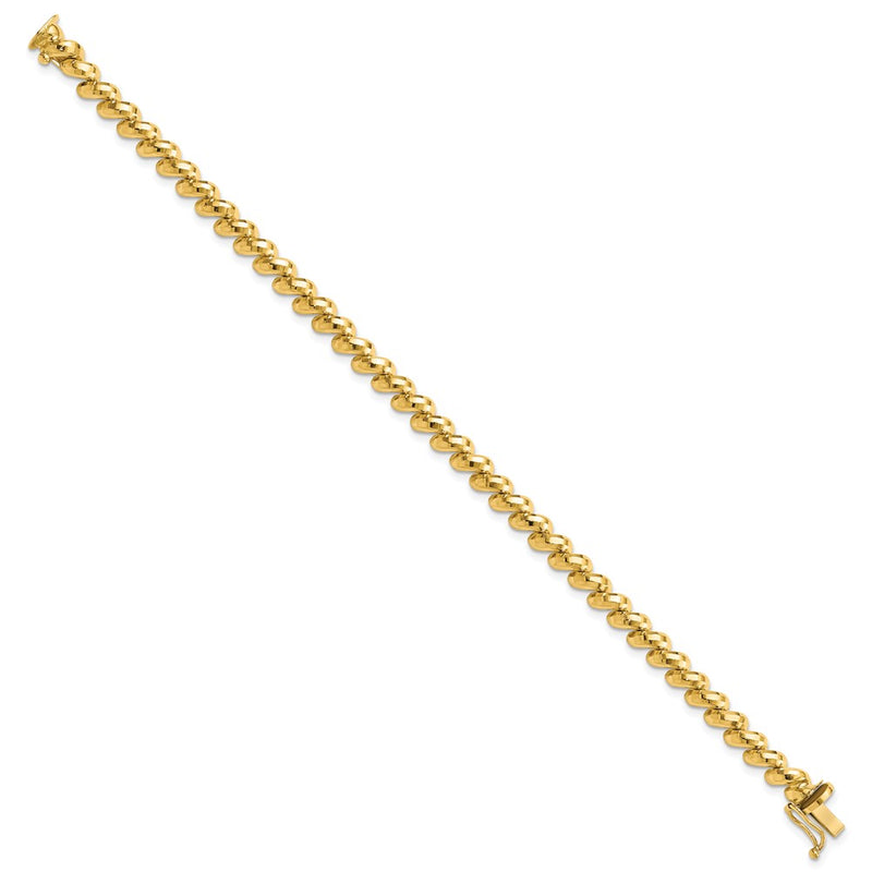 10K Yellow Gold Faceted San Marco Bracelet