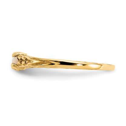 10K Yellow Gold Madi K 3mm Opal Birthstone Baby Ring