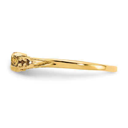 10K Yellow Gold Madi K 3mm Citrine Birthstone Baby Ring