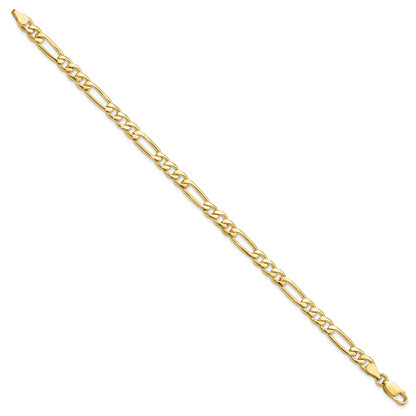 8 Inch 10K 5.25mm Fancy Polished Link Bracelet