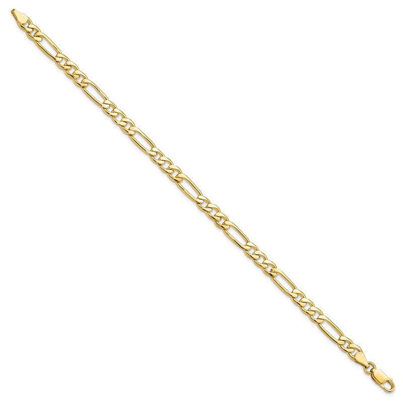 8 Inch 10K 5.25mm Fancy Polished Link Bracelet