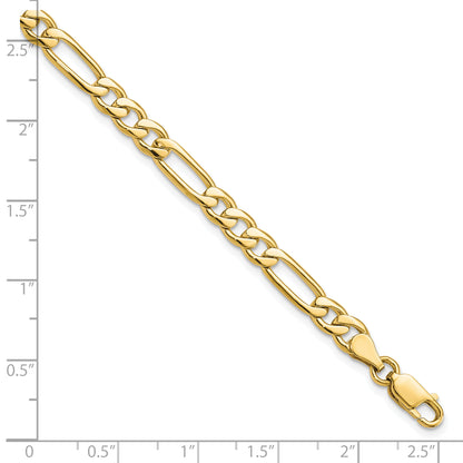 8 Inch 10K 5.25mm Fancy Polished Link Bracelet