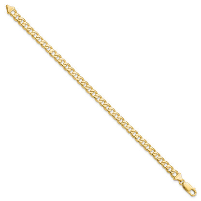 8 Inch 10K 5.8mm Hand-Polished Fancy Link Bracelet
