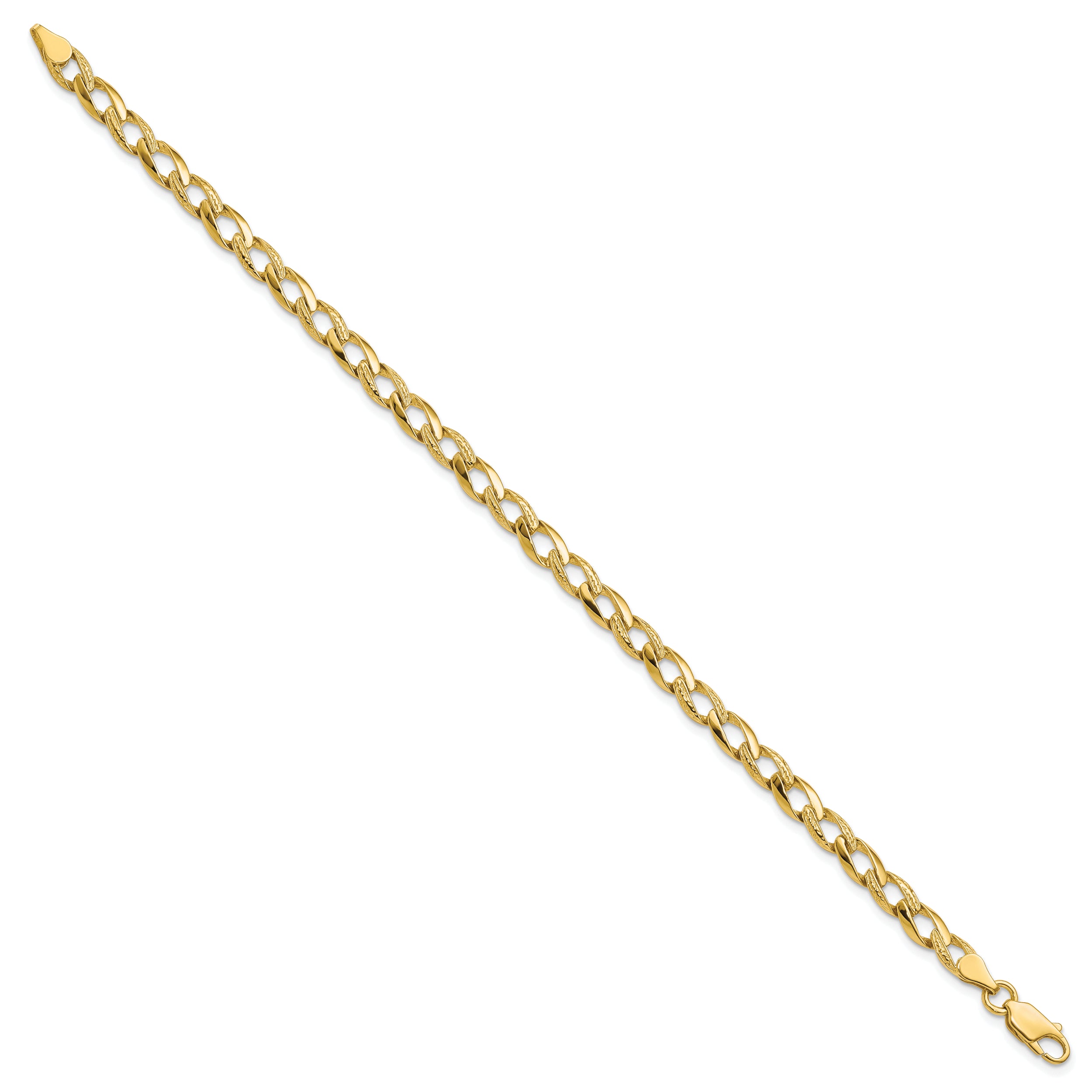 8 Inch 10K Fancy Link Bracelet