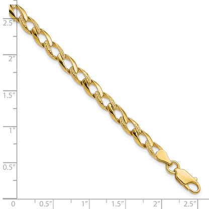 8 Inch 10K Fancy Link Bracelet