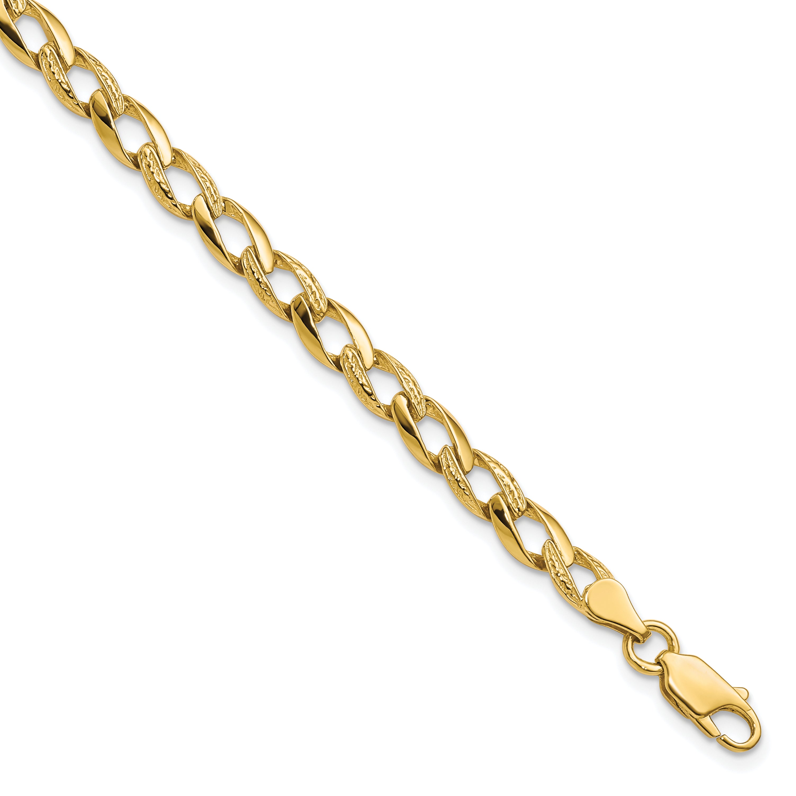 8 Inch 10K Fancy Link Bracelet