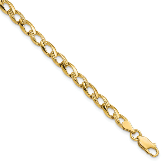 8 Inch 10K Fancy Link Bracelet