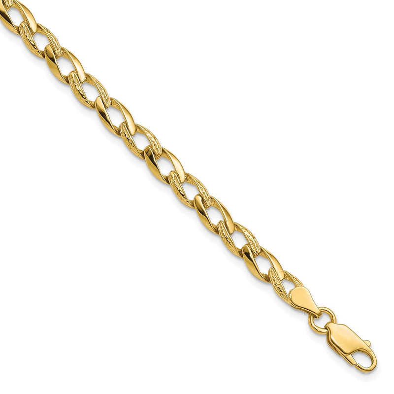 8 Inch 10K Fancy Link Bracelet