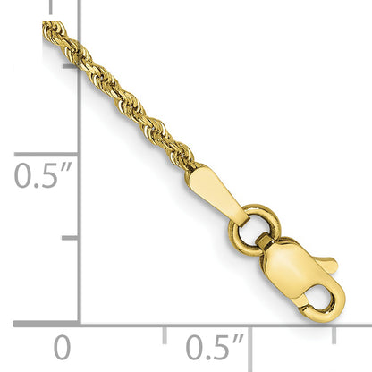 10k Yellow Gold 1.5mm Diamond-cut Rope Chain