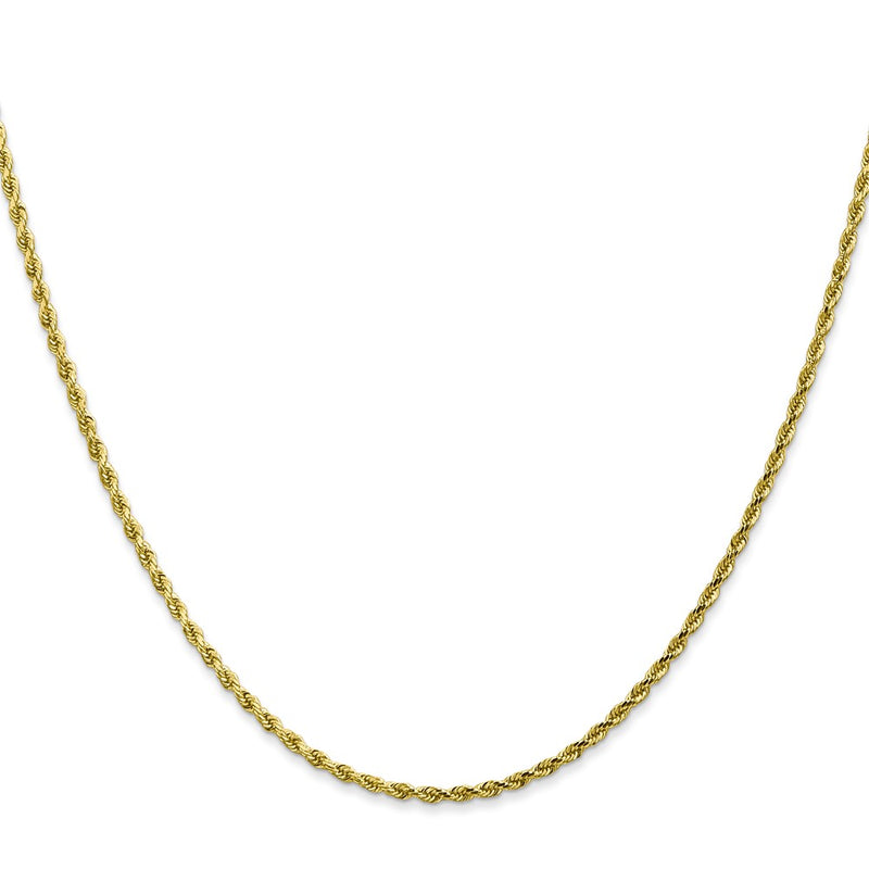10K Yellow Gold 1.75mm Diamond-Cut Rope Chain Necklace