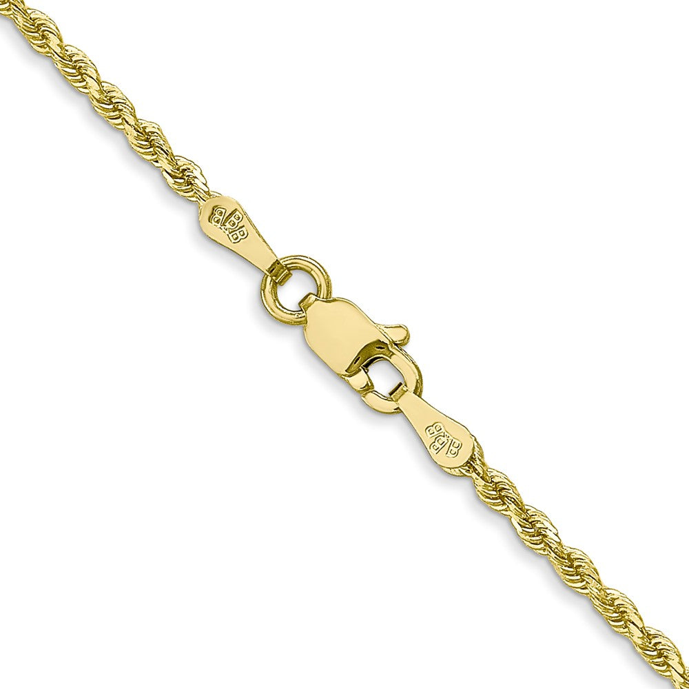 10K Yellow Gold 1.75mm Diamond-Cut Rope Chain Necklace