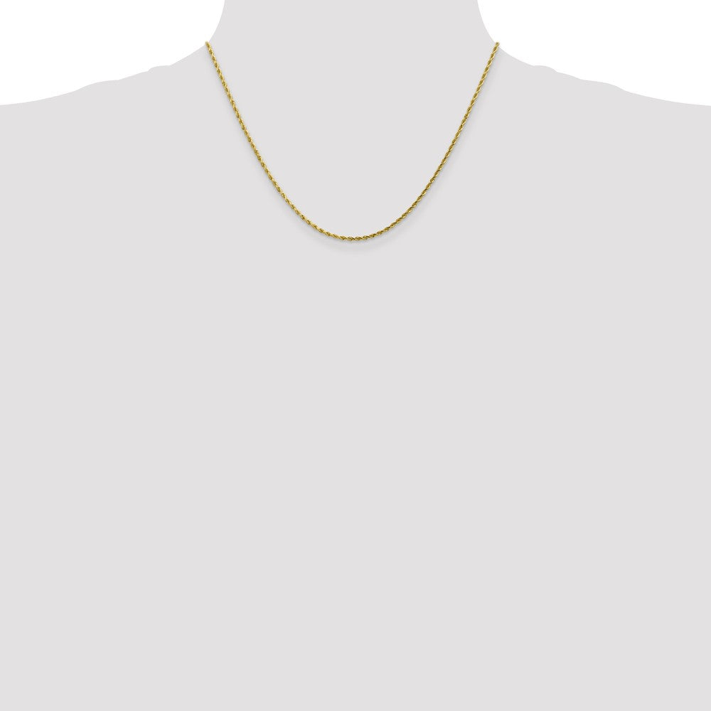 10K Yellow Gold 1.75mm Diamond-Cut Rope Chain Necklace