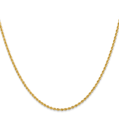 10K Yellow Gold 2mm Regular Rope Chain